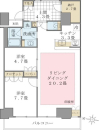 Brillia ist 東雲キャナルコートの間取図