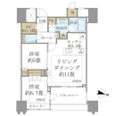 パークコート文京小石川 ザ タワーの間取図