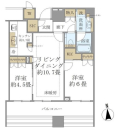 白金ザ・スカイ西棟の間取図