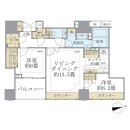 ザ・パークハウスグラン三番町26の間取図