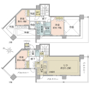 【間取り図】３ＬＤＫ＋Ｎ＋ＴＲ（メゾネットタイプ）