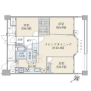 ７５平米超。南西向き２階のお部屋。