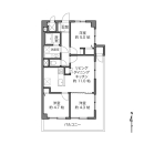 ◆５５平米／３ＬＤＫ／南向き角部屋／二面バルコニー