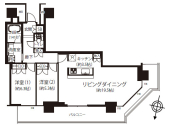 【間取り図】３１階角部屋×７６．１１平米×２ＬＤＫ