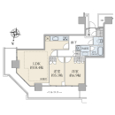 １６階部分・北東向き角住戸・２ＬＤＫ