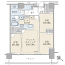 １９階部分／北東向き／６８．７９平米／３ＬＤＫ＋ＷＩＣ＋ＳＩＣ＋Ｎ＋ＴＲ