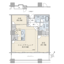 ３３階建９階部分／８２．６３平米／２ＬＤＫ＋納戸＋ＷＩＣ／南東向き