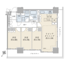 間取り図（７３．５３平米／３ＬＤＫ）