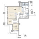 ５０階建４３階部分／９４．１２平米／３ＬＤＫ／北西向き
