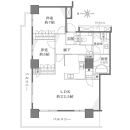 ２階部分／専有面積８０．０１平米／２ＬＤＫ／北・西向き角住戸