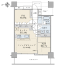 １０階部分／専有面積５８．８５平米／２ＬＤＫ／西向き