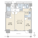 ＊高層階３５階プレミアムフロア＊日当たり良好な南向き／２ＬＤＫ＋大容量ＷＩＣ付／ペット飼育可※細則有