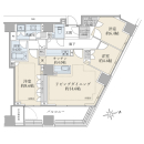＊プレミアムスイート仕様＊一部内装リフォーム済／高層階２３階／北東角住戸／収納豊富な３ＬＤＫタイプ