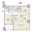 ＊高層階３５階×南西角住戸＊ファミリーにも嬉しい収納豊富な３ＬＤＫ＋ＷＩＣ＋ＳＩＣ＋ＴＲ