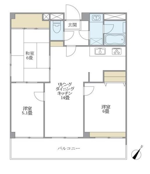 ニューハイツ石神井公園の間取図