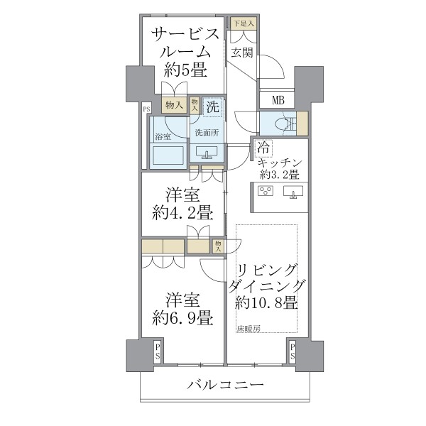 Brillia ist 東雲キャナルコートの間取図