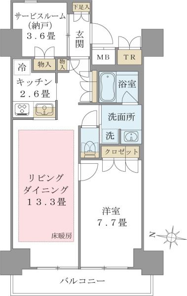 Brillia ist 東雲キャナルコートの間取図