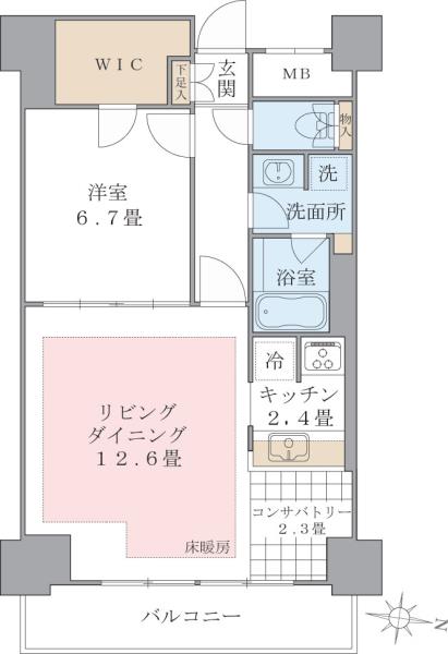 Brillia ist 東雲キャナルコートの間取図