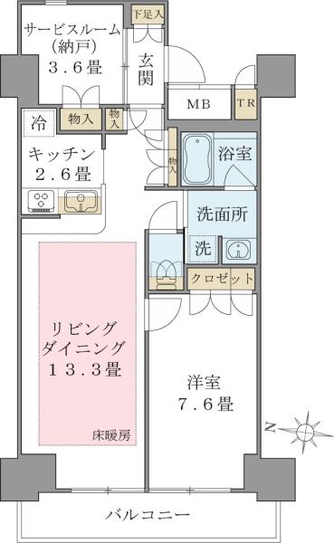 Brillia ist 東雲キャナルコートの間取図