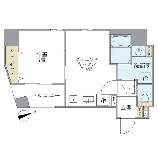 KDXﾚｼﾞﾃﾞﾝｽ元浅草の間取図