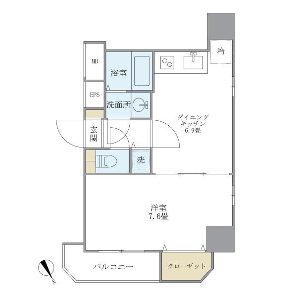 KDXﾚｼﾞﾃﾞﾝｽ元浅草の間取図