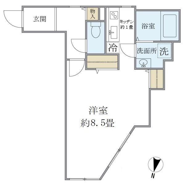 モデュロール上落合の間取図