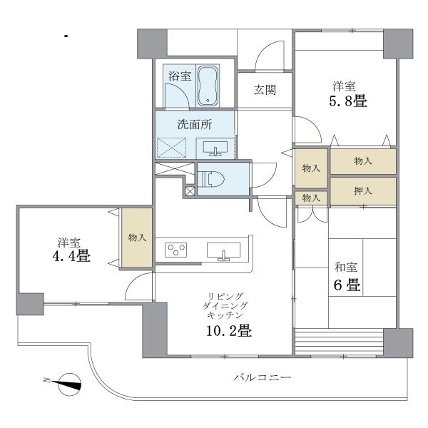 ハイムローゼの間取図