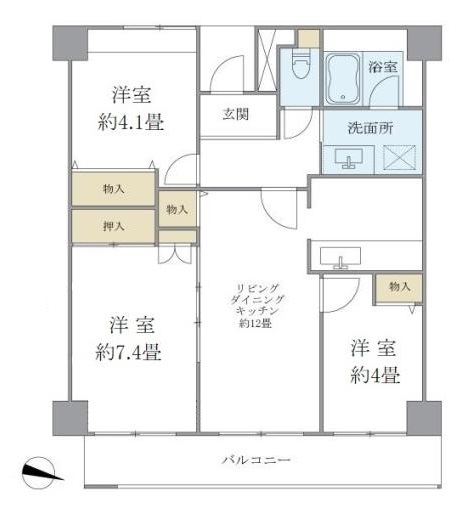 ハイムローゼの間取図