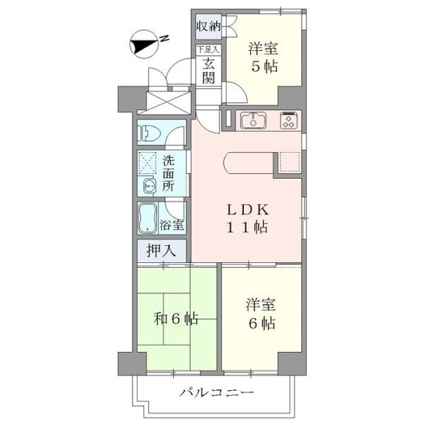 ヴェーネル滝沢の間取図