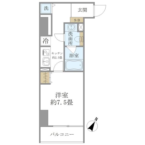 SS.FLAT神楽坂southの間取図