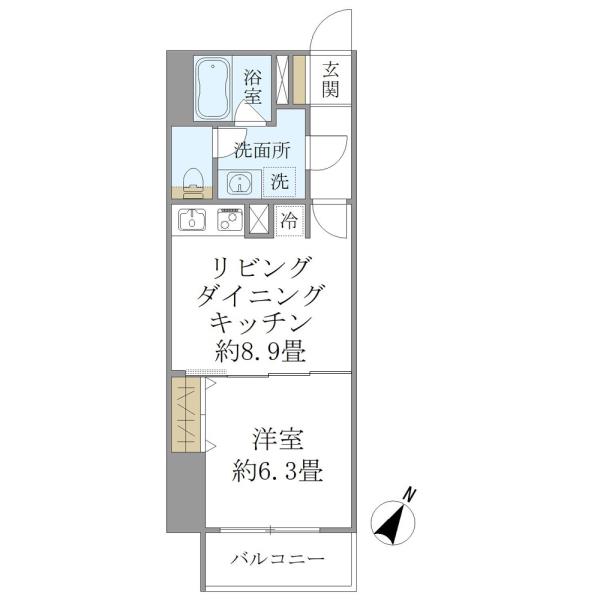 SS.FLAT神楽坂southの間取図