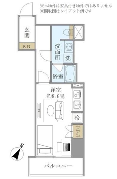 SS.FLAT神楽坂southの間取図
