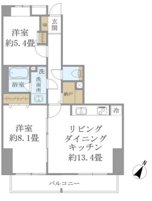SS.FLAT神楽坂southの間取図