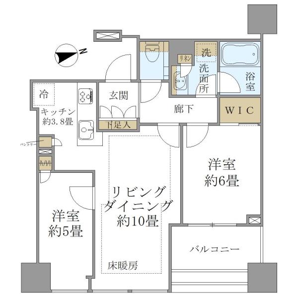 白金ザ・スカイ東棟の間取図