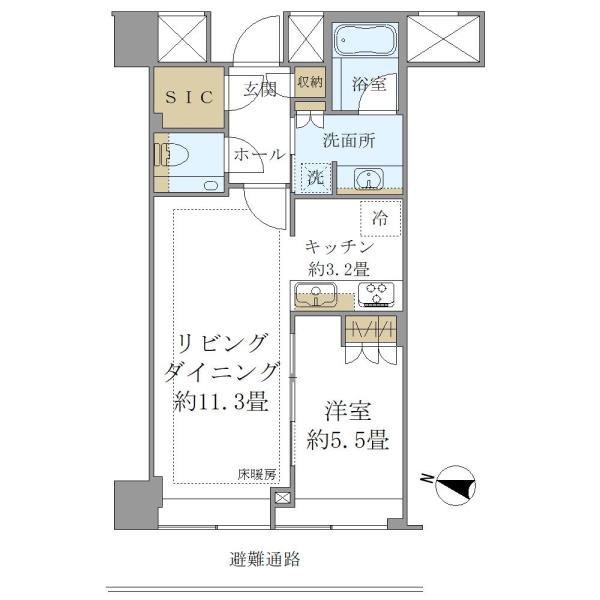 BrilliaTower堂島の間取図