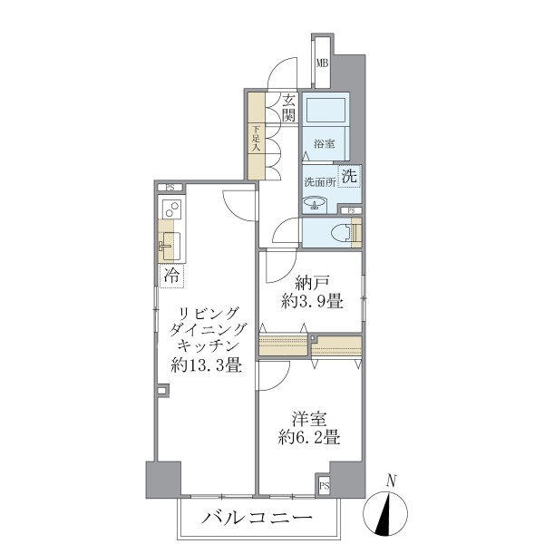 D’s VARIE阪東橋レジデンスの間取図