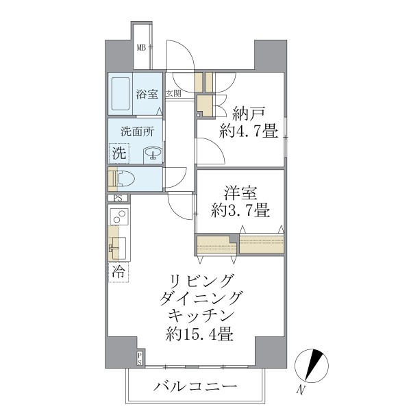 D’s VARIE阪東橋レジデンスの間取図