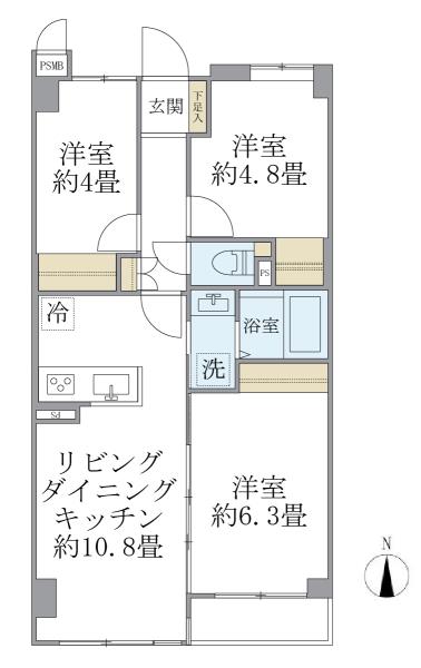 ISM武蔵浦和の間取図