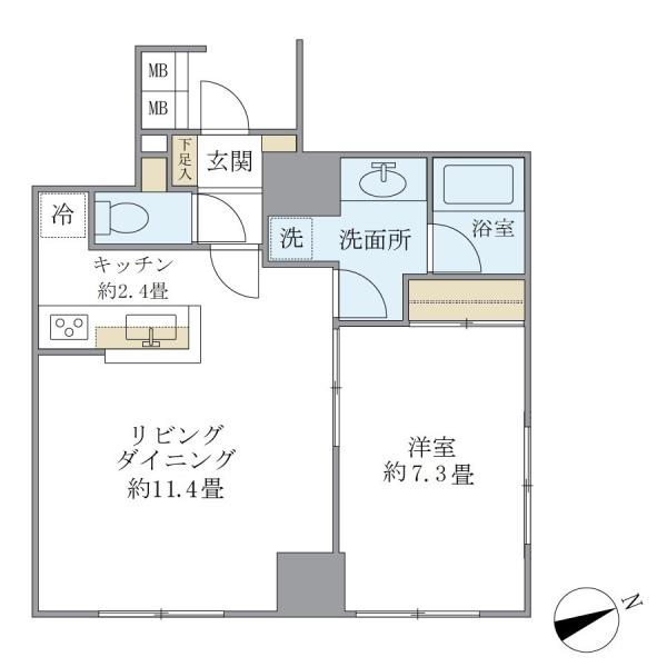 KDXレジデンス秋葉原の間取図