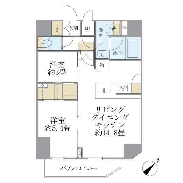 アジールコート町屋の間取図