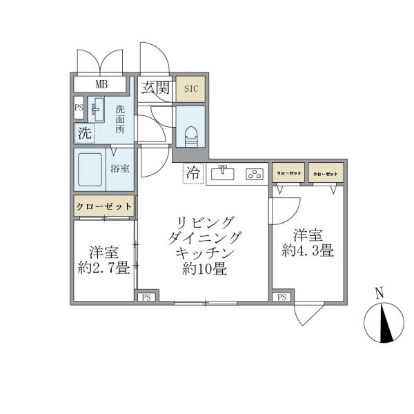 ウェルスクエア中延ＩＩの間取図