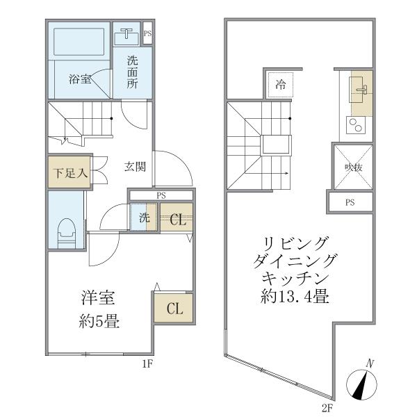 プラティーク中野坂上の間取図
