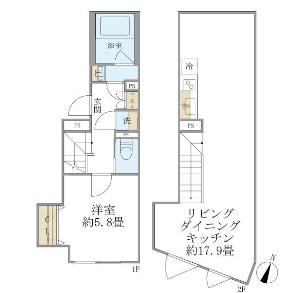 プラティーク中野坂上の間取図