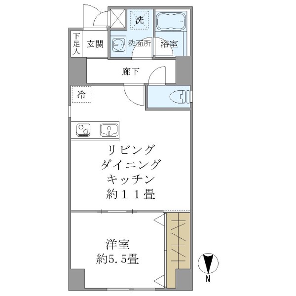 キンブリッジ壬生西院駅前の間取図