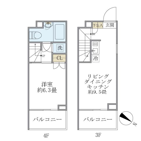 アプリーレ赤坂の間取図