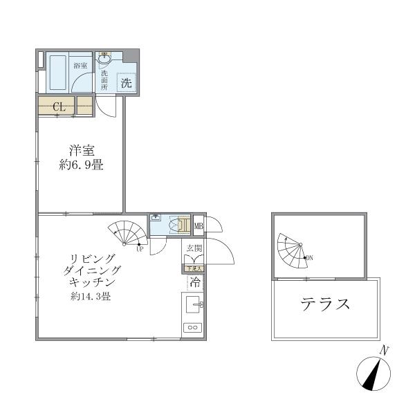 アプリーレ赤坂の間取図