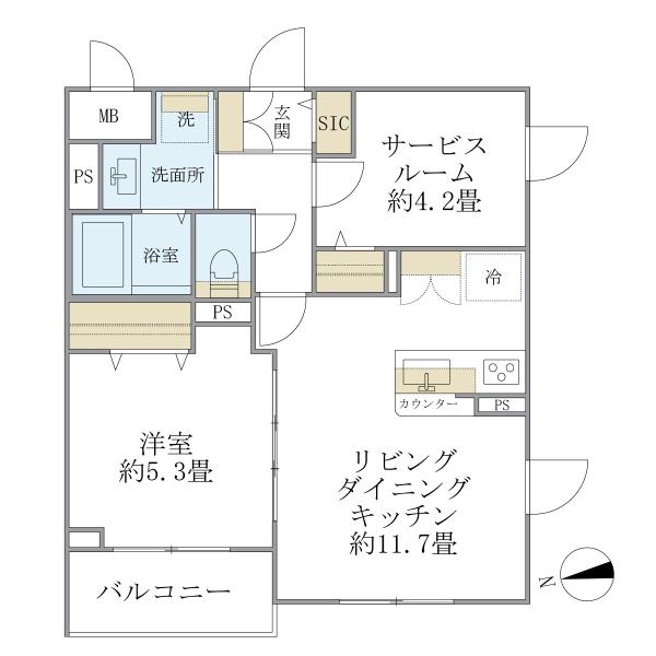 La Perla 桜新町の間取図
