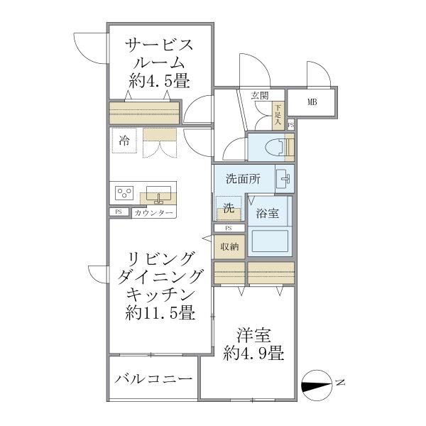 La Perla 桜新町の間取図