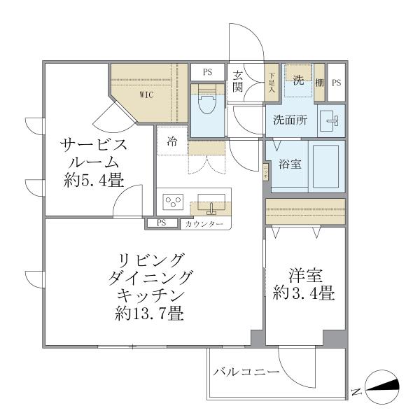 La Perla 桜新町の間取図
