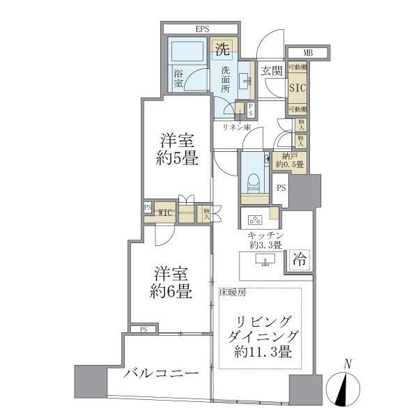 Brillia二番町の間取図